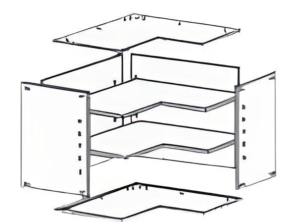 Mueble Alto Rinconera L En Kit