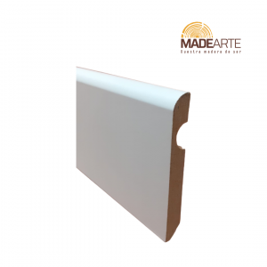 Rodapie Melamina Blanco Canto Redondo